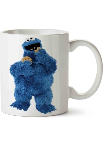 Cookie Monster Elmo Biscuits Baby Monster Porselen Kupa Bardak