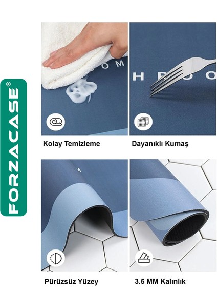 Banyo Paspası Kaymaz Tabanlı Süper Emici Nappa Deri Banyo Abdest Paspası - FC121 modelleri