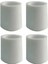 25 mm Pvc Sandalye Profil Ayak Pabucu Sessiz Yumuşak - Beyaz (16 Adet) 2