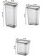 15LI Peggy Dikdörtgen Saklama Kabı Seti 5x( 1900ML, 1500ML, 1150ML ) Etiketli 5
