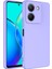 Vivo Y36 4g ile Uyumlu Kılıf Kadife Iç Yüzey Silikon Z-Mara Lansman Vieri Kılıf Lila 1