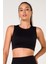 New Season Fitilli Crop Top Büstiyer Seamless Spor Sütyeni Siyah 3