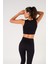 New Season Fitilli Crop Top Büstiyer Seamless Spor Sütyeni Siyah 4