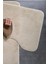 Ultrasoft Düz Vizon 2'li Banyo Halısı Paspası Seti Kaymaz Taban Makinede Yıkanabilir Klozet Takımı 3