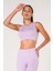 New Season Fitilli Crop Top Büstiyer Seamless Spor Sütyeni Lila 1