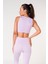 New Season Fitilli Crop Top Büstiyer Seamless Spor Sütyeni Lila 4