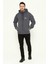Erkek Standart Fit Normal Kesim Içi Polarlı 3 Iplik Kapüşonlu Fermuarlı Sweatshirt 4
