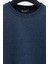 Erkek Indigo Çift Bisiklet Yaka Standart Rahat Kesim Sweatshirt 4