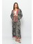 Desenli Pareo Pantolon & Crop Kimono Lacivert Krem 3