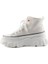 23K312-1 Kadın Kalın Taban Boğazlı Sneakers Ayakkabı Beyaz 3