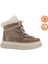 Adia Nubuk Peluş Kürklü Kız Çocuk Bot Kum Rengi 1