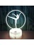 Balerin Gece Lambası Dokunmatik Uzaktan Kumanda ile Renkli 3D Işık Masa Lambası 3D LED Illusion Işık --- Çatlak Koltuk (Yurt Dışından) 4