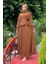 Bym Bel Kemer Detaylı Bluz ve Mevlana Etek Takım 8390 Taba 2