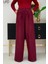 Bym Fermuarlı Cep Detaylı Kaşe Pantolon 0272 Bordo 1