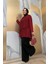 Bym Çapraz Görünüm Pilise Detay Tunik 2363 Bordo 3