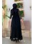 Bym Tül Işleme Detay Pul Payetli Abaya 7376 Gold 3