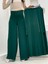 Bym Piliseli Ayrı Bağlamalı Parça Detaylı Pantolon Etek 0274 Zümrüt 2