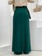 Bym Piliseli Ayrı Bağlamalı Parça Detaylı Pantolon Etek 0274 Zümrüt 4