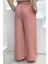 Bym Düğme Detaylı Bel Bağlamalı Cepli Bol Pantolon 0275 Gül Kurusu 2