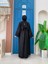 Bym Dantel Abaya Bel Kuşaklı Cep Detaylı Tulum Takım 3782 Siyah 3