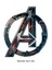 Avengers Yenilmezler Logo Ütü ile Yapışan Tekstil Dtf Baskı 1