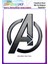 Avengers Yenilmezler Metalik Logo Ütü ile Yapışan Tekstil Dtf Baskı 1