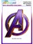Avengers Yenilmezler Mavi Metalik Logo Ütü ile Yapışan Tekstil Dtf Baskı 1