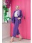 Bym Kabartma Desenli Ceker Pantolon Takım 8457 Mor 2