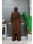 Bym Taş Işleme Detaylı Pantolonlu Tunik Takım 8464 Kahverengi 3