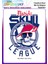 Florida Skull League Kuru Kafa Ütü ile Yapışan Tekstil Dtf Baskı 1