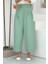 Bym Fermuarlı Bel Bağcıklı Pantolon 0174 Mint 1