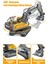 Işıklı Sesli Full Fonksiyon Metal Hareketli Kepçe 2.4ghz Uzaktan Kumandalı 680° Rotasyon Excavator 2