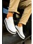 CH979 Santoni Gbt Spor Erkek Ayakkabı Beyaz/sıyah 1