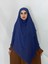 3katlı Multı Sifon Sufle Khimar Peceli Hazır Büyük Esarp Indigo Mavi 4