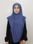 Hazır Sufle Baglamalı Pratık Peceli Büyük Esarp Khimar Indigo Renk 2