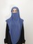 Hazır Sufle Baglamalı Pratık Peceli Büyük Esarp Khimar Indigo Renk 4