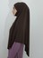 Hazır Sufle Baglamalı Pratık Peceli Büyük Esarp Khimar Kahve Renk 5