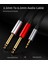 3.5mm Çift 6.5mm Adaptör Jakı Ses Kablosu 3.5 Ila 6.5 Aux Kablosu 3.5 Jack Splitter Gitar Mikseri Amplifikatör Bas (Yurt Dışından) 4