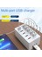 50W USB Çoklu Bağlantı Noktası Şarj Cihazı Hızlı Şarj Şarj Cihazı Hub 10 Bağlantı Noktası Hızlı Şarj Şarj Cihazı Şarj Masaüstü Şarj Cihazı Beyaz (Ab) (Yurt Dışından) 1