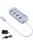 USB 3.0 Güç Adaptörü 4 Bağlantı Noktalı Alüminyum Alaşımlı Splitter Hub USB Hub 3.0 USB Çoklu Genişletici Anahtarı 1.2m Kablo Hub Abd Tak B (Yurt Dışından) 1