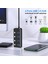 USB 3.0 Güç Adaptörü 4 Bağlantı Noktalı Alüminyum Alaşımlı Splitter Hub USB Hub 3.0 USB Çoklu Genişletici Anahtarı 1.2m Kablo Hub Abd Tak B (Yurt Dışından) 4