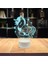 Müzik 3D LED Masa Lambası, Caz Trompet I 8" x 10" Boynuzlu Beyaz Tabanlı At Hayali Hayvan Sanat Eseri (Yurt Dışından) 3