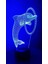 Eifel 3D Gece Lambası LED Illusion Lamba Başucu Des Dolphin Through Ring (Yurt Dışından) 4