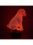 3D Kurt Gece Işığı Lambası Optik Yanılsama Köpek (Yurt Dışından) 2