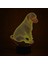 3D Kurt Gece Işığı Lambası Optik Yanılsama Köpek (Yurt Dışından) 3