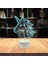 , Müzik 3D LED Masa Lambası, Caz Trompet I 8" x 10" Boynuz Yele Saçlı Beyaz Taban At (Yurt Dışından) 3