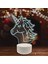 , Müzik 3D LED Masa Lambası, Caz Trompet I 8" x 10" Boynuz Yele Saçlı Beyaz Taban At (Yurt Dışından) 4