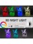 Çocuklar Için 3D Köpekbalığı Gece Lambası, Illüzyon LED Lamba (3p Unicorn1) (Yurt Dışından) 3