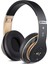 6s Kablosuz Bluetooth Kulak Üstü Kulaklık, Hi-Fi Stereo Katlanabilir Kablosuz Stereo Kulaklık Dahili Mikrofonlu Kulaklıklar, Ses Kontrolü, Telefon/pc Için Fm (Siyah ve Altın) (Yurt Dışından) 1
