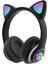 Kablosuz Oyun Kulaklığı, Rgb LED Işıklı Kedi Kulak Kulaklık, Kulak Içi Kulaklık Üzerinden Gürültü Engelleme, Pc/mobil Için Katlanabilir Bluetooth 5.0 Oyun Kulaklığı(Siyah) (Yurt Dışından) 1